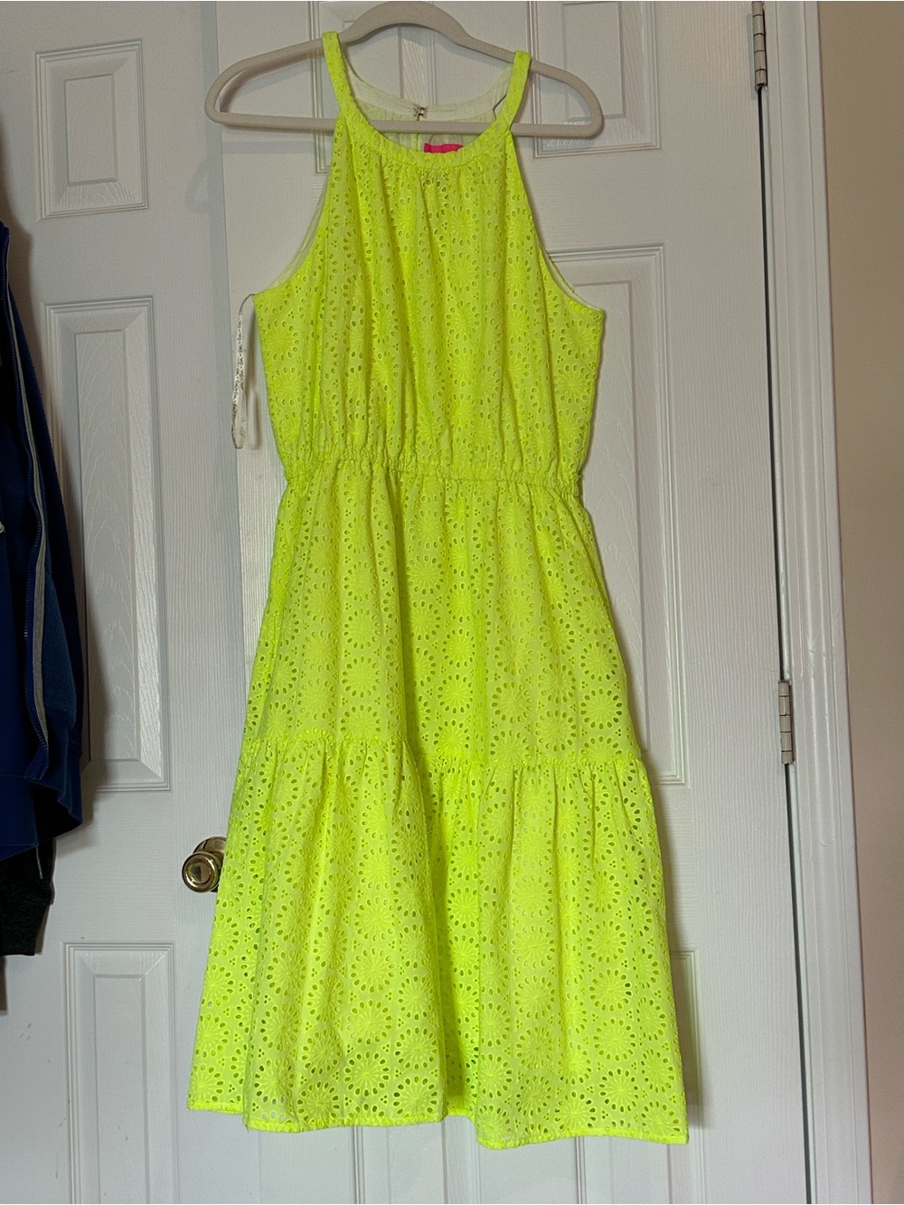 Lilly Pulitzer ALDA MIDI DRESS Prickly Pear Yellow Neon Eyelet